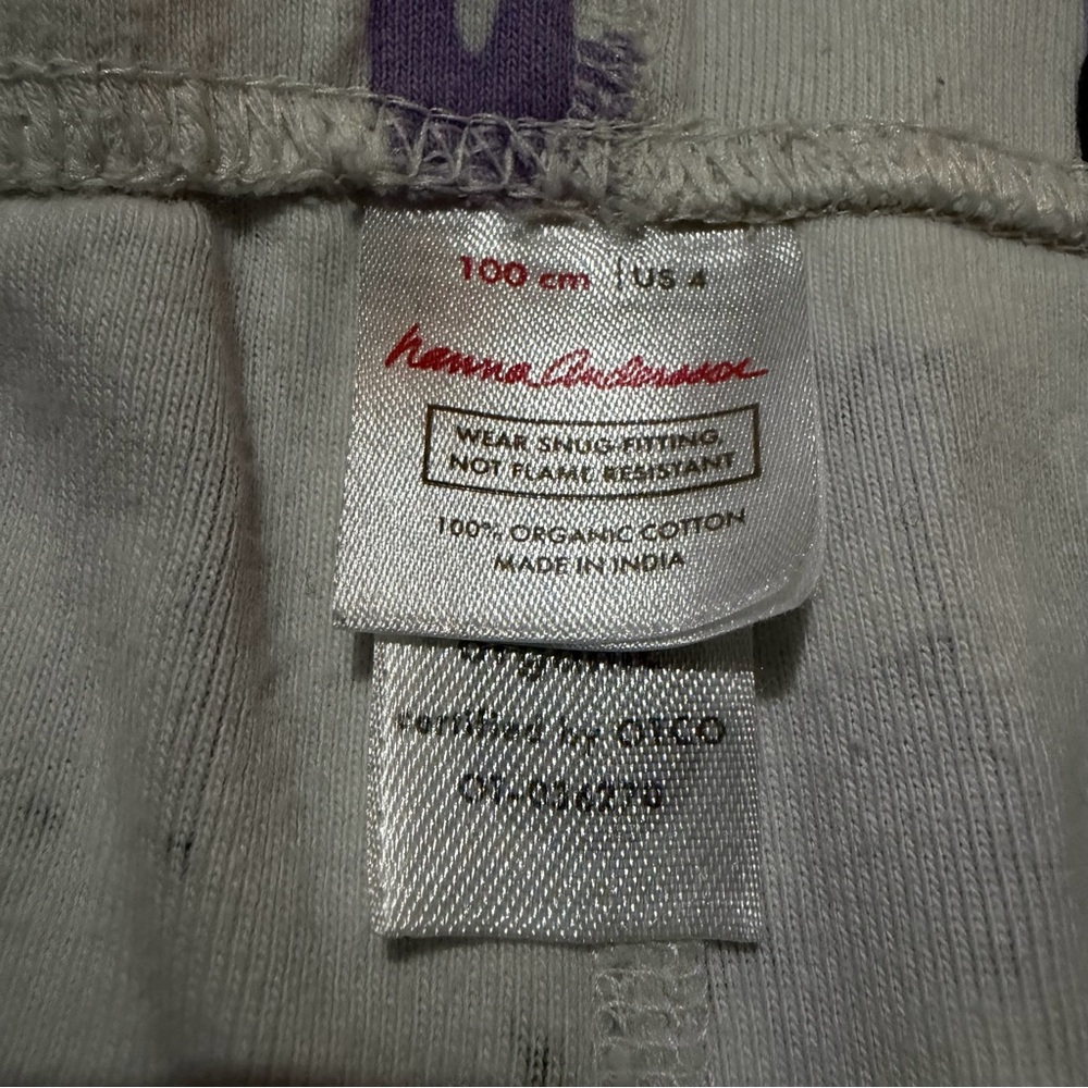 Hanna Anderson 100% organic cotton size 4/4t pajama set short sleeves and shorts - Picture 3 of 6